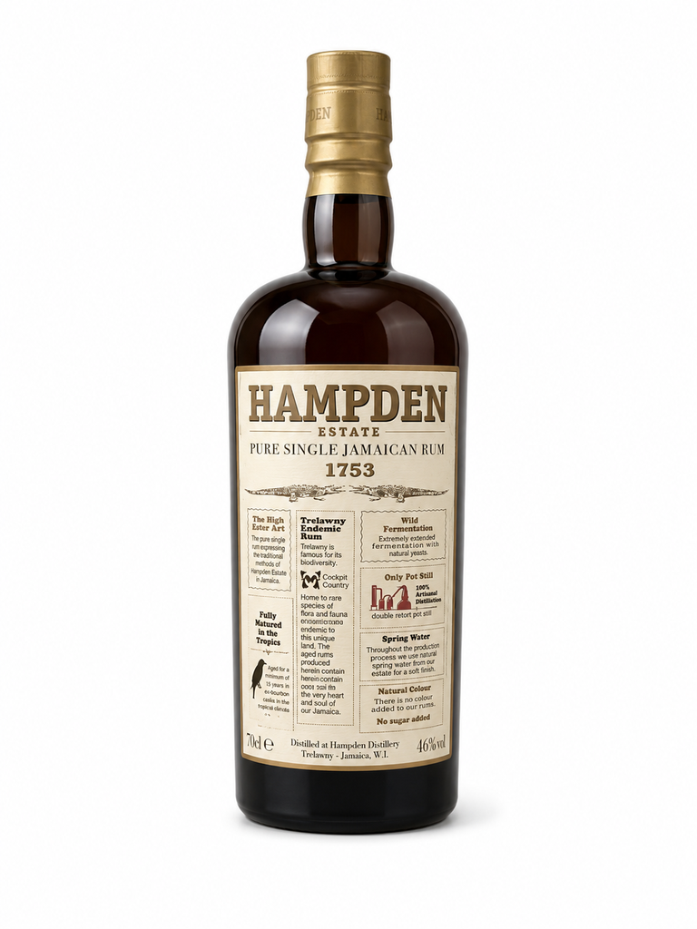 HAMPDEN, 1753, N.V., Jamaïque, 0.70 Rhum/Rum/Ron
