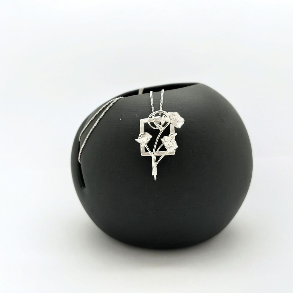 Coquelicots - Pendentif carré