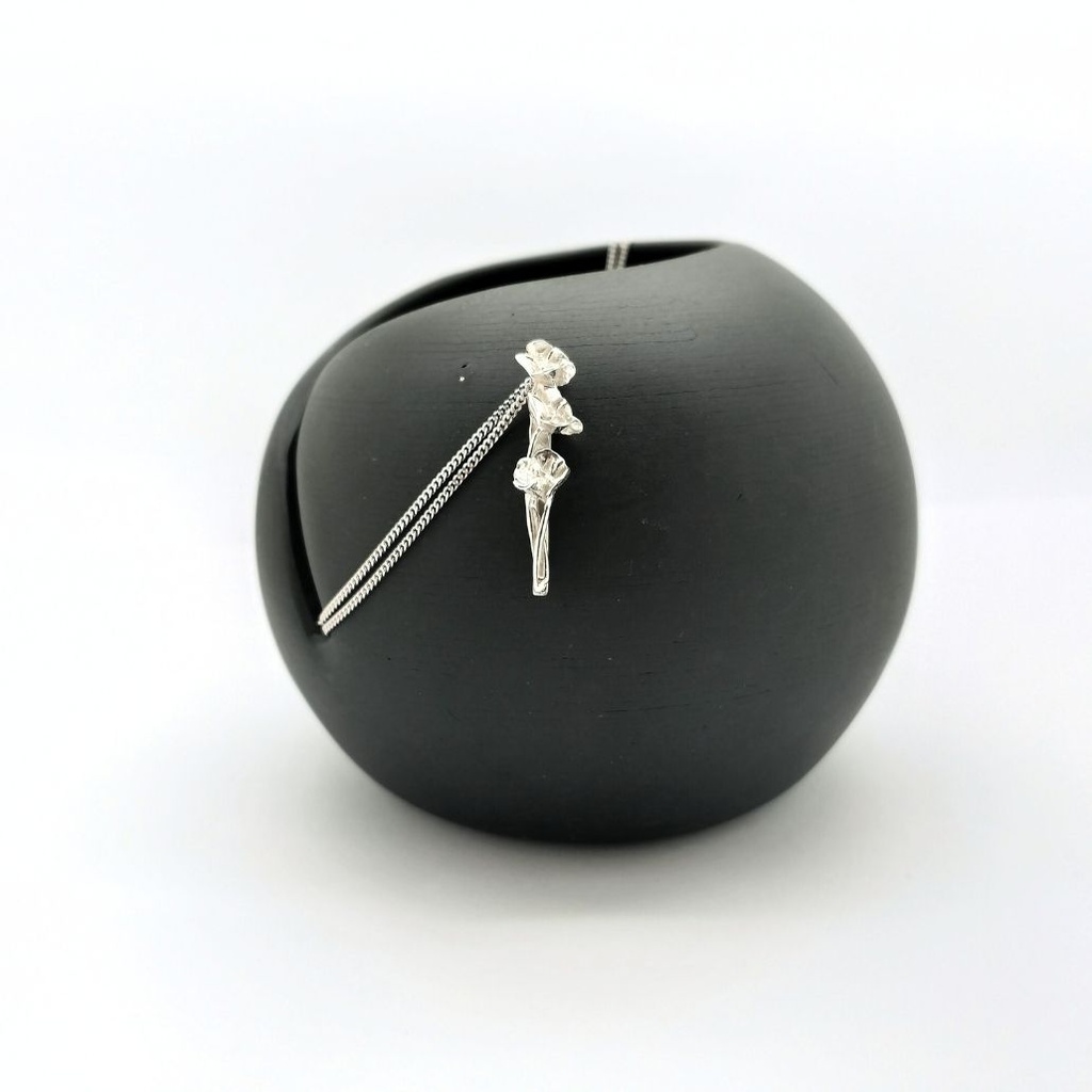 Coquelicots - Pendentif fin 3 fleurs