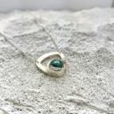 Verre et argent - Pendentif - Inspiration nature - M