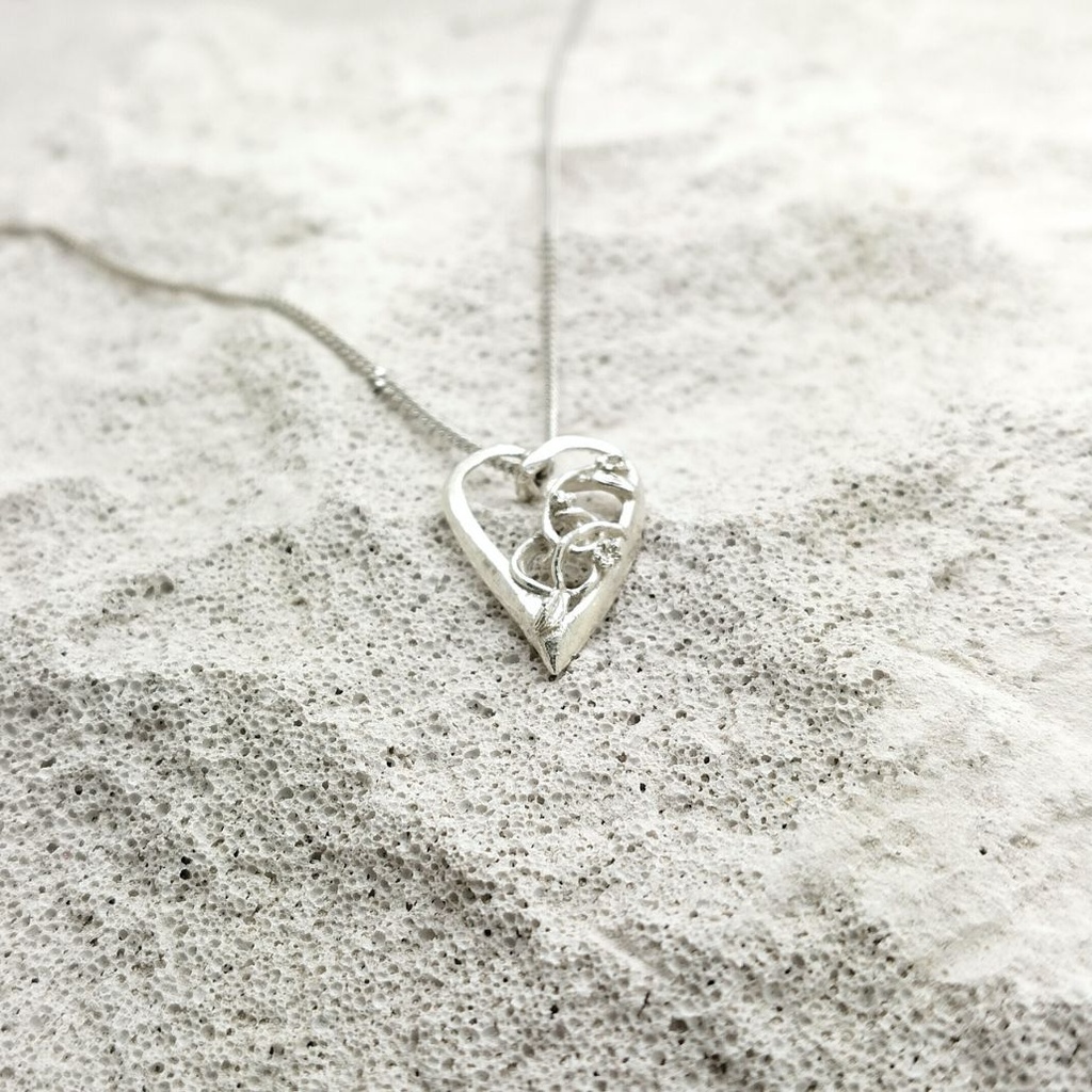 Pièce unique - Pendentif Cœur et nature