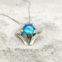 Verre et argent - Pièce unique - Pendentif L