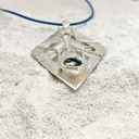 Verre et argent - Pièce unique - Pendentif XL