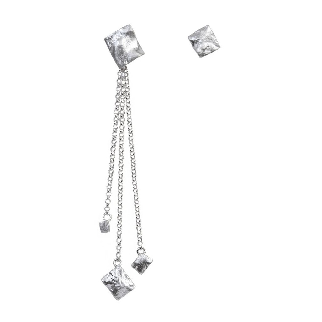 Verfrommeld - Asymmetrische oorbellen