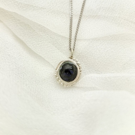 [EAV.OO2.1] Verre et argent - Pièce unique - Pendentif S