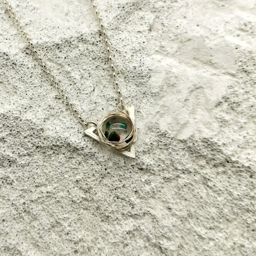 [EAV.002.5] Zilver en glas - Uniek stuk - Hanger S